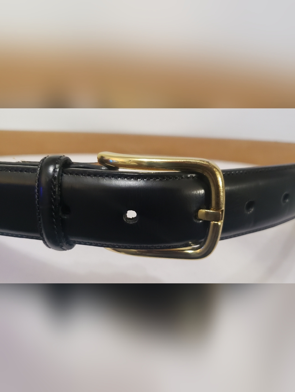 Men's Black Full Grain Leather Belt Size 40
